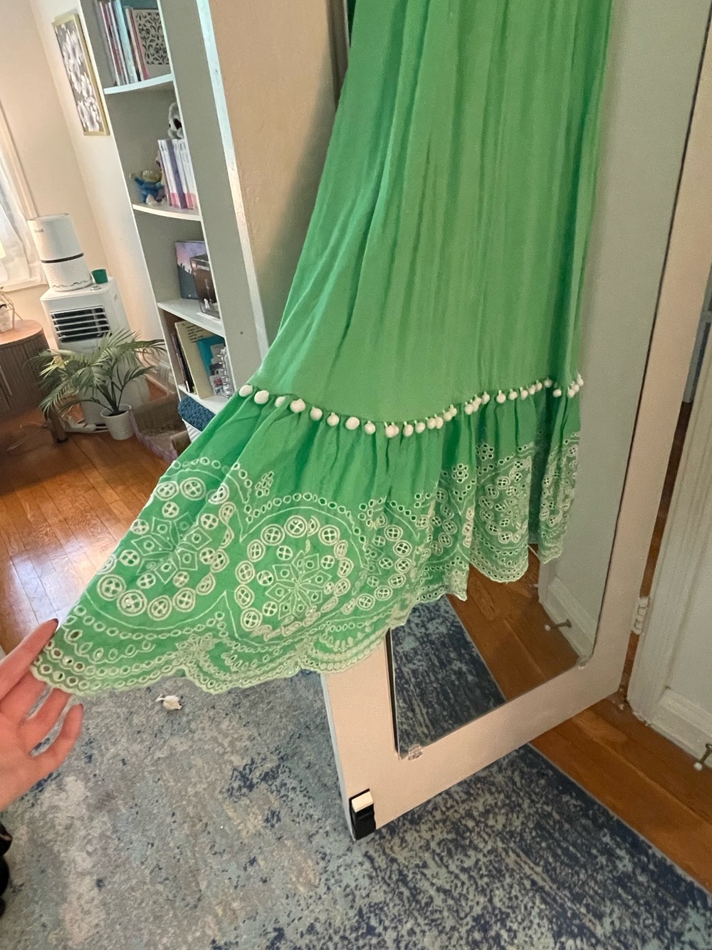 Lilly Pulitzer Modesto Smocked Midi Dress - Size S - Cabana Green - Picture 3 of 5